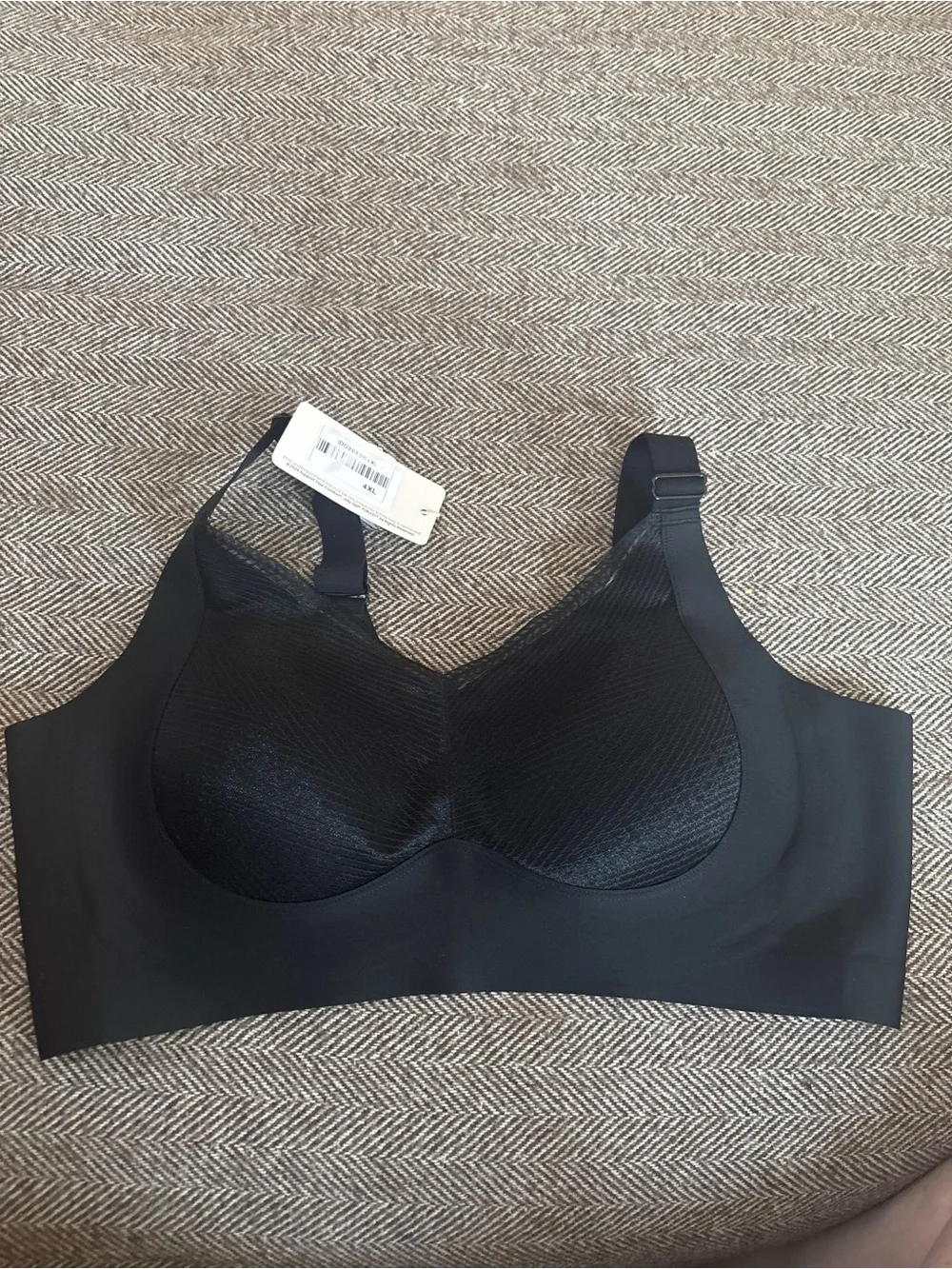 Forlest Thea Mesh Wireless Bra Black Size 4XL IDG904 NWT